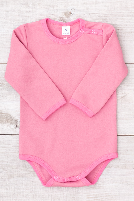 Боді ясельний для дівчинки (з довгим рукавом)